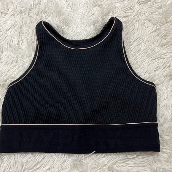 Ivy Park High Neck Racerback Fishnet Jacquard Texture Logo Band - size S - Picture 3 of 8